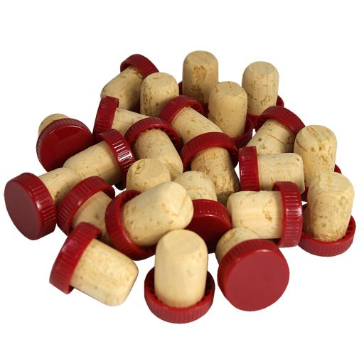 Plastic Top Corks 30's (Red)