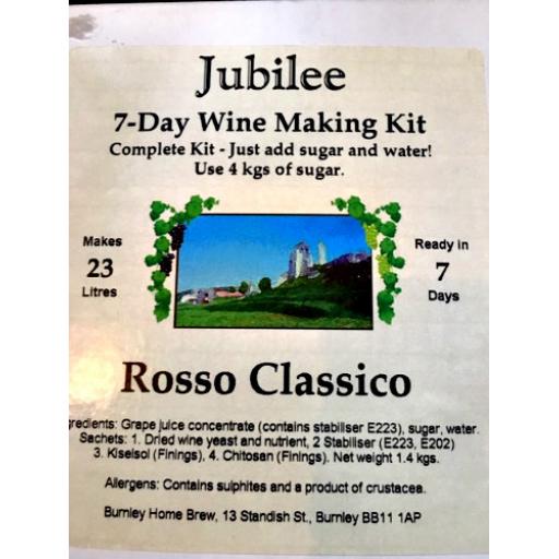 Jubilee Rosso Classico (requires sugar)