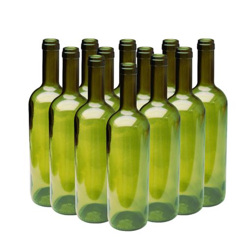 Clear & Green Wine Bottles 15 Pack 750ml